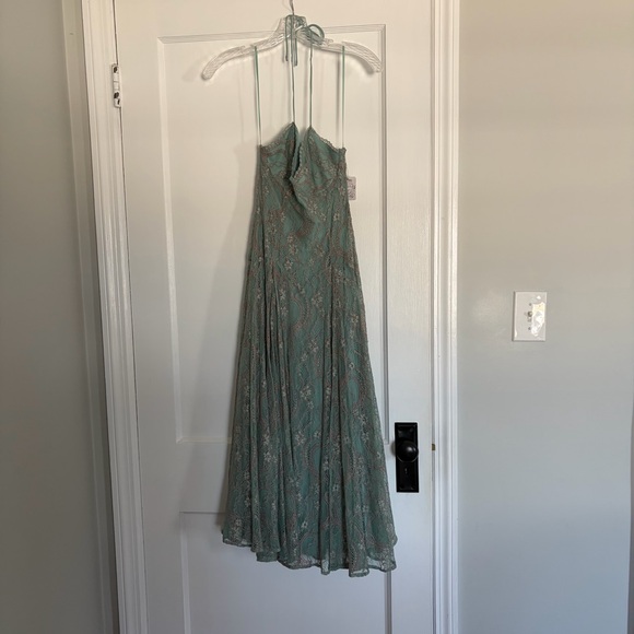 Free People Mint Green Backless Lace Dress - Picture 7 of 9